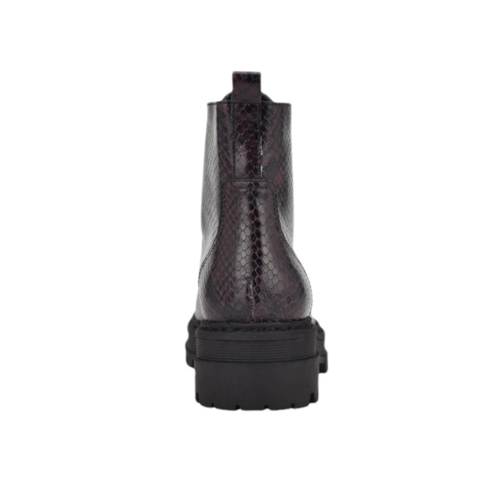 NIB Marc Fisher LTD Paralee Leather Snake Lug sole Ankle Combat Boot Size 7.5 - Picture 4 of 5